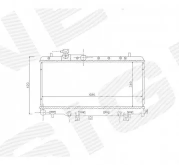 RA67711 РАДИАТОР SUBARU OUTBACK, 00 - 04 SIGNEDA підбір по vin на Brocar