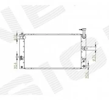 RA646809 РАДИАТОР TOYOTA PRIUS, 04 - 09 SIGNEDA подбор по vin на Brocar