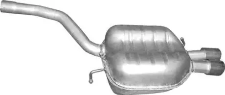 30105 Алюм глушник. сталь, задн. частина VW Passat 2.0 TFSi 08/05-08/10 200HP (30.105) POLMOSTROW підбір по vin на Brocar