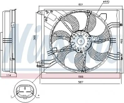 85948 Вентилятор радиатора NISSENS подбор по vin на Brocar