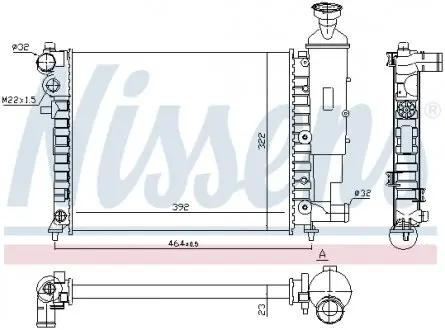 61358 Радиатор, охлаждение двигателя NISSENS подбор по vin на Brocar