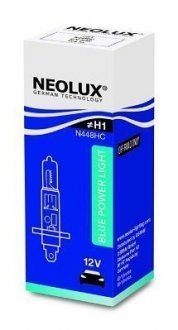 N448HC Автолампа Neolux n448hc Blue Lighting H1 P14,5s 80 W светло-голубая NEOLUX підбір по vin на Brocar