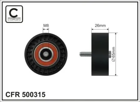 500315 Ролік CAFFARO підбір по vin на Brocar