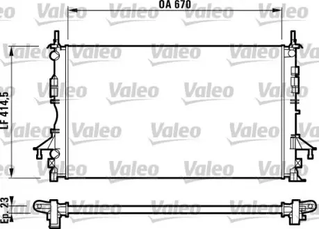 732827 Радіатор, охолодження двигуна VALEO підбір по vin на Brocar