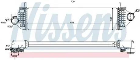 96492 Радіатор наддуву NISSENS підбір по vin на Brocar