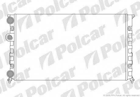 953808A7 Радиатор двигателя GOLF III / VENTO 91- POLCAR подбор по vin на Brocar