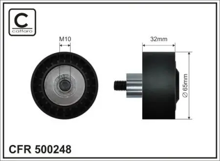 500248 65x10x32 Ролик паска приводного BMW 3/4/5/7/X3/X5/X6 CAFFARO підбір по vin на Brocar