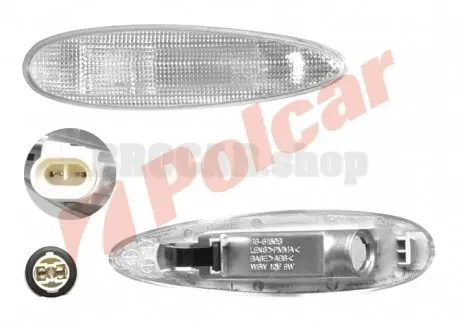 3019196E Вказівник повороту бічний POLCAR підбір по vin на Brocar