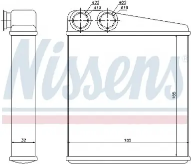 72206 Радіатор пічки NISSENS підбір по vin на Brocar