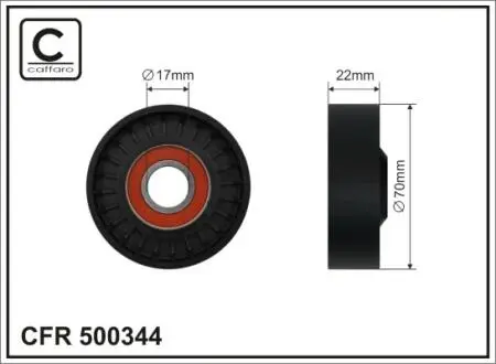 500344 Ролік CAFFARO підбір по vin на Brocar
