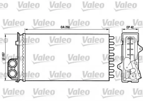 883976 Радіатор пічки VALEO підбір по vin на Brocar