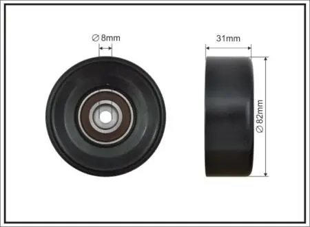 500205 82x8x31 Ролик паска приводного Opel Astra/Insignia, Chevrolet Captiva 2.4 11- CAFFARO підбір по vin на Brocar