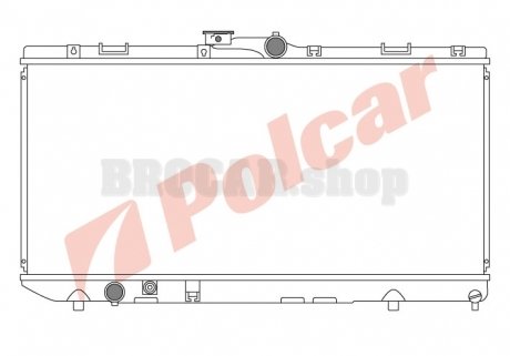 8140082 Радиатор двигателя CELICA 90-94 POLCAR подбор по vin на Brocar