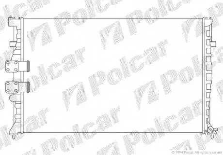 574608A7 Радіатор двигуна 406 99- POLCAR підбір по vin на Brocar