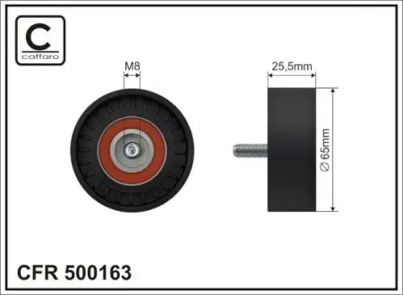 500163 65x8x25,5 Ролик паска приводного Mercedes-Benz G-Classe 55 AMG CAFFARO підбір по vin на Brocar