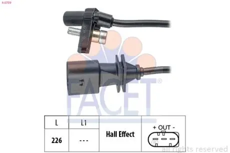 90759 Датчик FACET підбір по vin на Brocar