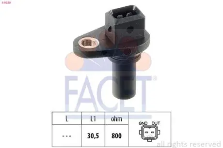 90028 Датчик швидкості Golf III/IV / Passat B5 (АКПП) FACET підбір по vin на Brocar