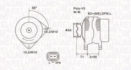 063731960010 Генератор MAGNETI MARELLI підбір по vin на Brocar