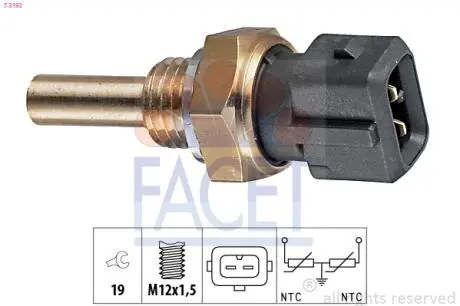 73192 Датчик температури FACET підбір по vin на Brocar