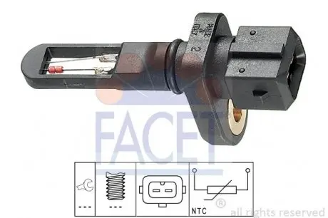 104001 Датчик температури повітря Audi A3/A4/A6 / VW Bora/Golf/Passat 1.6-2.8 i/T 94-> FACET підбір по vin на Brocar