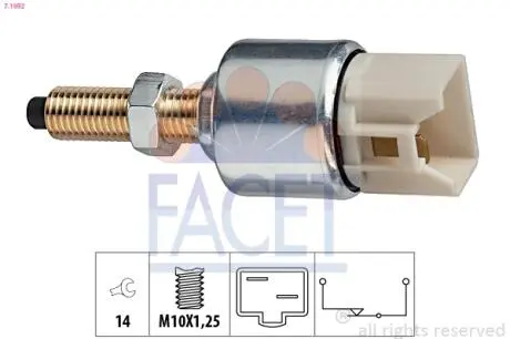71092 Включатель сигнала стоп FACET подбор по vin на Brocar