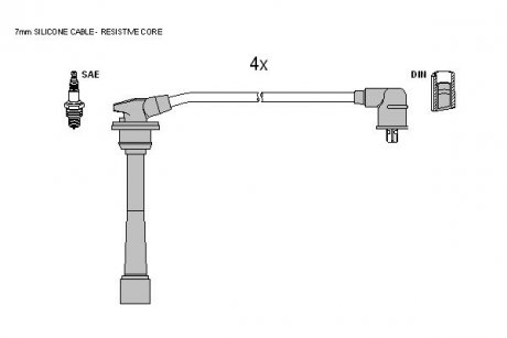 ZK1092 Комплект кабелей зажигания STARLINE подбор по vin на Brocar
