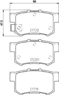 P79027 Гальмівні колодки дискові BREMBO підбір по vin на Brocar