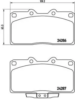 P54019 Тормозные колодки дисковые BREMBO подбор по vin на Brocar