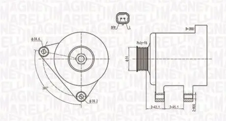 063731674010 ALTERNATOR 12V CITROEN C1/C2/C3/C4/C5/C8/PEUGEOT 107/206/30/407/PARTNER 2000 -> SZT MAGNETI MARELLI MAGNETI MARELLI підбір по vin на Brocar