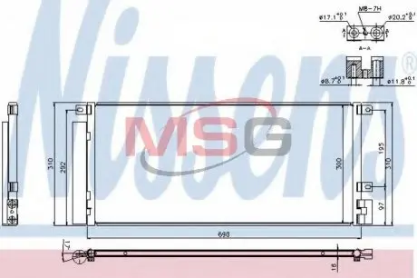 940388 Конденсер кондиціонера NISSENS підбір по vin на Brocar