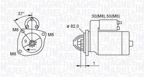 063721389010 ROZRUSZNIK CITROEN JUMPER, FIAT DUCATO, PEUGEOT BOXER 2.3D/2.8D 04.02- SZT MAGNETI MARELLI MAGNETI MARELLI підбір по vin на Brocar