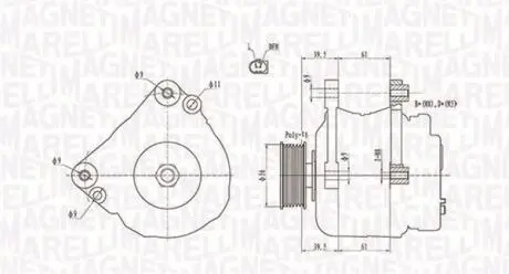 063731818010 ALTERNATOR 12V AUDI/SEAT/SKODA/VOLKSWAGEN 1.6/1.8/2.0 FSI/TFSI 2003 -> SZT MAGNETI MARELLI MAGNETI MARELLI підбір по vin на Brocar