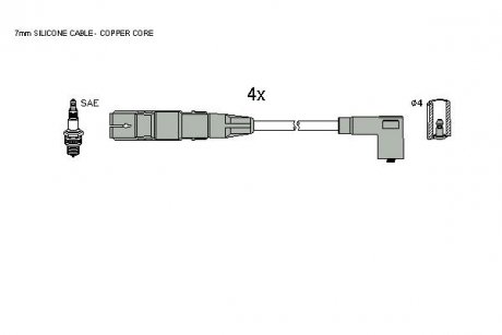 ZK6651 Комплект кабелей зажигания STARLINE подбор по vin на Brocar