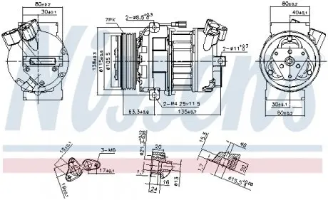 890656 Компресор кондиціонера (Nissens) NISSENS підбір по vin на Brocar