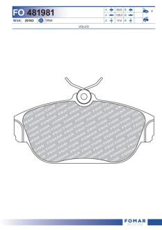 FO481981 Колодки тормозные дисковые FOMAR підбір по vin на Brocar