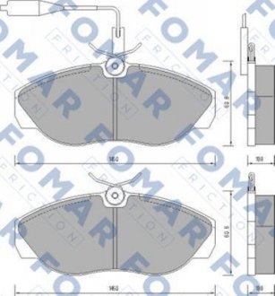 FO629481 Колодки тормозные дисковые FOMAR підбір по vin на Brocar