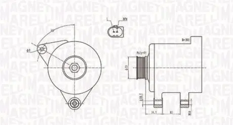 063731664010 ALTERNATOR 12V AUDI A4/A6/SKODA SUPERB/VW PASSAT 1.8/2.0 T 98 -> SZT MAGNETI MARELLI MAGNETI MARELLI подбор по vin на Brocar