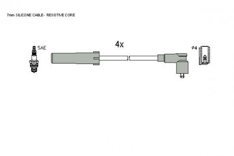 ZK4894 Комплект кабелей зажигания STARLINE подбор по vin на Brocar
