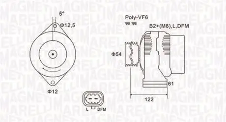063731994010 Генератор змінного струму MAGNETI MARELLI підбір по vin на Brocar
