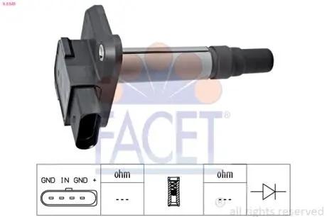 96345 1 970 445 Катушка зажигания FACET подбор по vin на Brocar