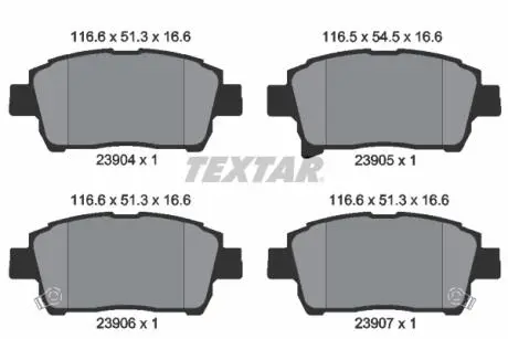 2390401 Тормозные колодки дисковые TEXTAR подбор по vin на Brocar