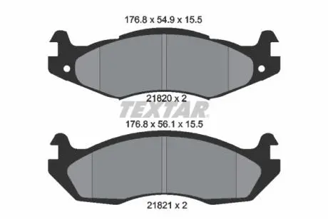 2182001 Тормозные колодки дисковые TEXTAR подбор по vin на Brocar