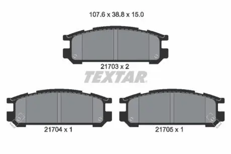2170301 Тормозные колодки дисковые TEXTAR подбор по vin на Brocar