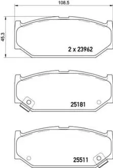 P79031 Тормозные колодки дисковые BREMBO підбір по vin на Brocar