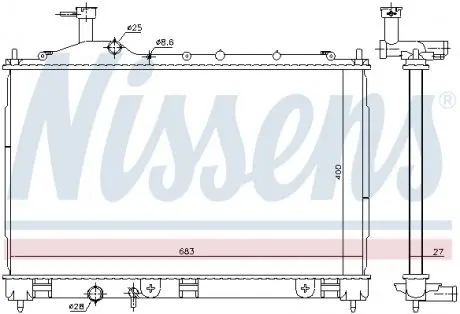 606181 Основной радиатор (двигателя) NISSENS подбор по vin на Brocar