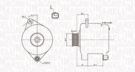 063731444010 Генератор MAGNETI MARELLI підбір по vin на Brocar