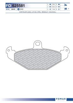 FO625581 KLOCKI HAMULCOWE RENAULT R21/ ESPACE/ LAGUNA/ SAFRANE GR.14,8MM /TYL/* FOMAR FOMAR підбір по vin на Brocar