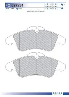 FO627281 Колодки тормозные дисковые FOMAR подбор по vin на Brocar