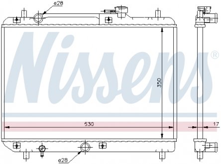 64177 Радіатор охолодження NISSENS підбір по vin на Brocar