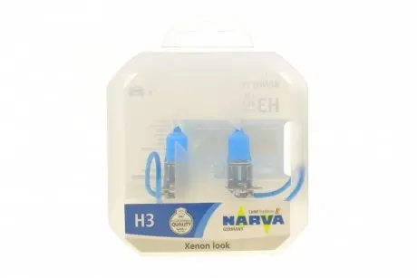 486022100 Автолампа H3 12V 55W PK22s Range Power White (4500K) (к-кт 2 шт) NARVA підбір по vin на Brocar